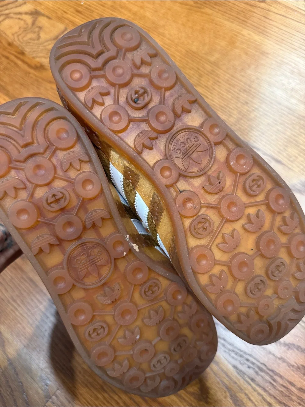 GG x Adidas Brown Monogram Samba Sneakers - Men's